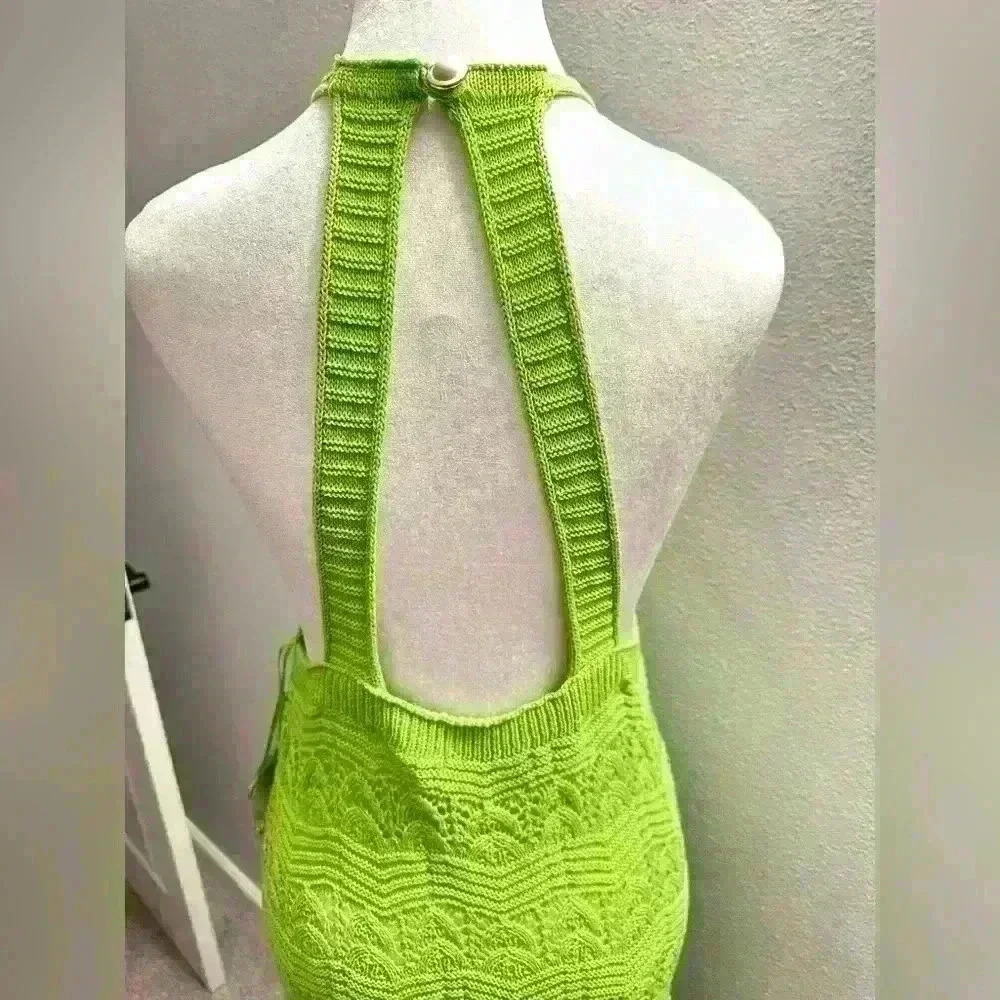 NWT House‎ of Harlow Crochet Lime Green Dress Size M - Picture 6 of 7